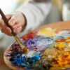 U.S. Art Supply 11.8" X 19.8" Extra Large Wooden Oval-Shaped Artist Painting Palette with Thumb Hole - Wood Paint Color Mixing Tray - Easy Clean, Mix Acrylic, Oil, Watercolor - Image 2